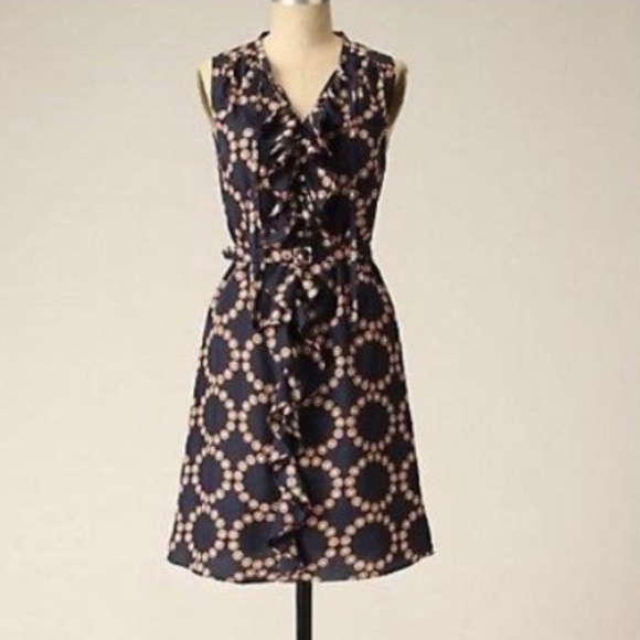 Anthropologie Dresses & Skirts - Anthropologie Lil  Bullseye Circle Silk  Dress